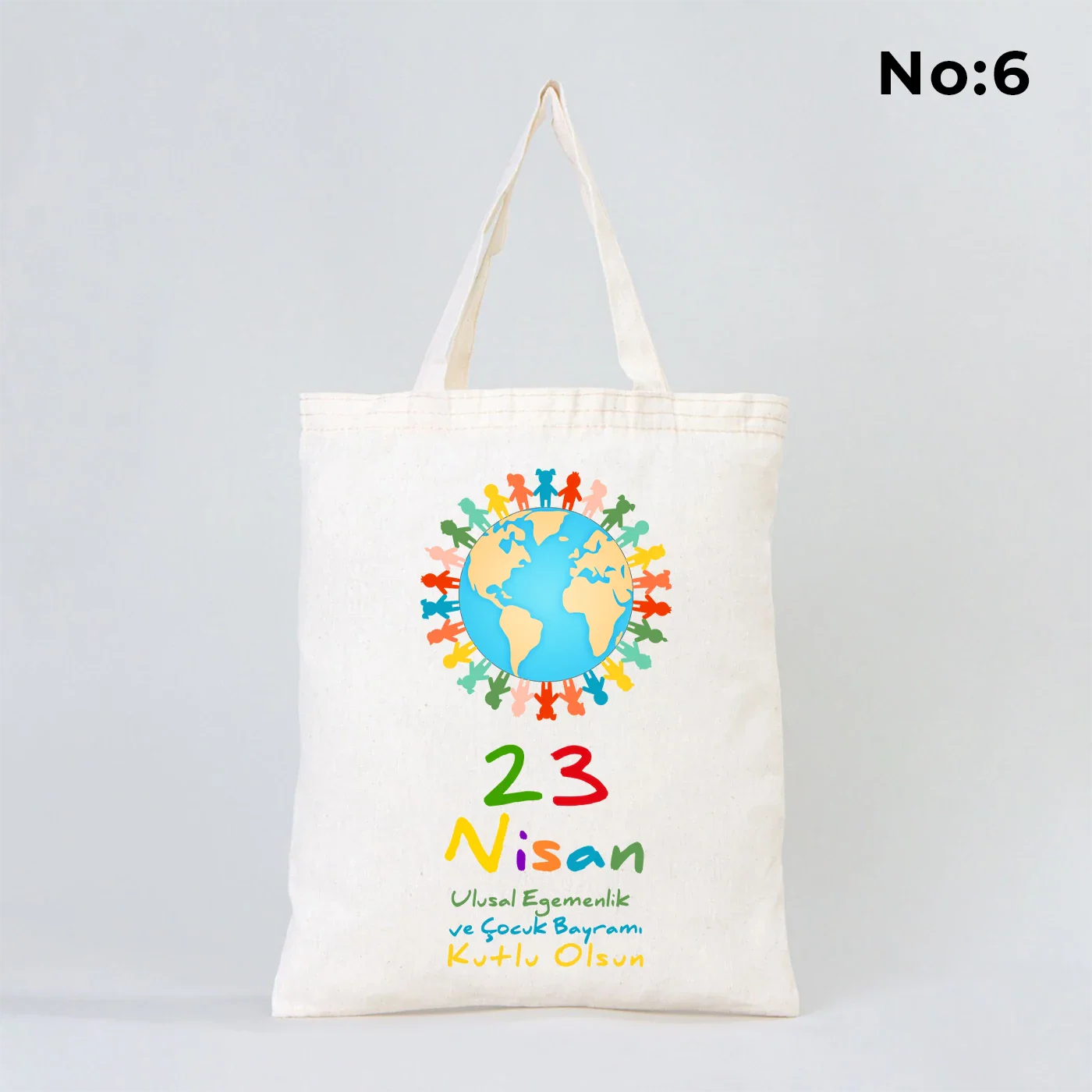 30x35 cm Ham Bez Çanta Kısa Kulp - 23 Nisan Hediyesi (Okul-Sınıf Baskılı) - görsel 6