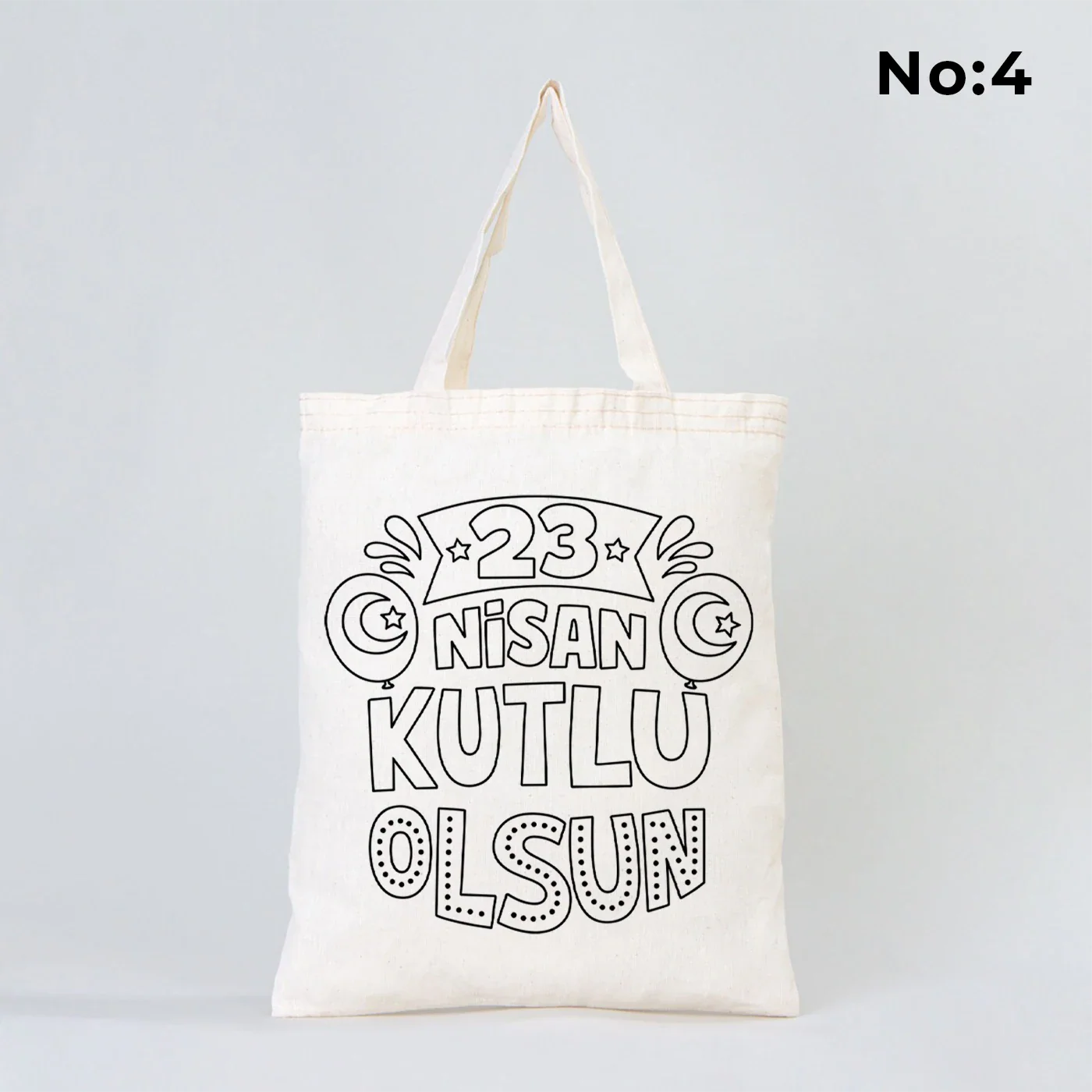 Boyanabilir 30x35 cm Ham Bez Çanta Kısa Kulp - 23 Nisan Hediyesi - kullanım örneği
