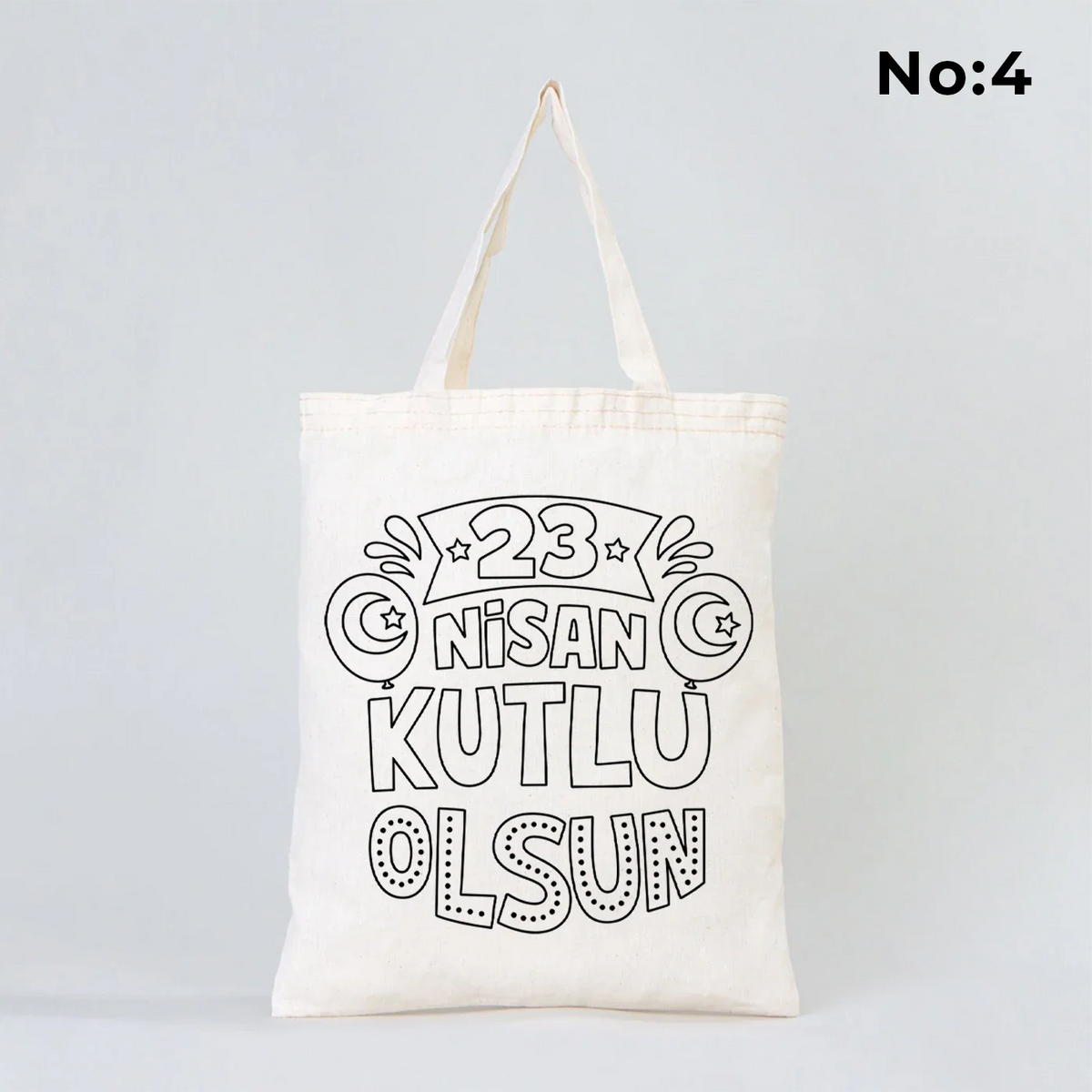 Boyanabilir 30x35 cm Ham Bez Çanta Kısa Kulp - 23 Nisan Hediyesi - kullanım örneği