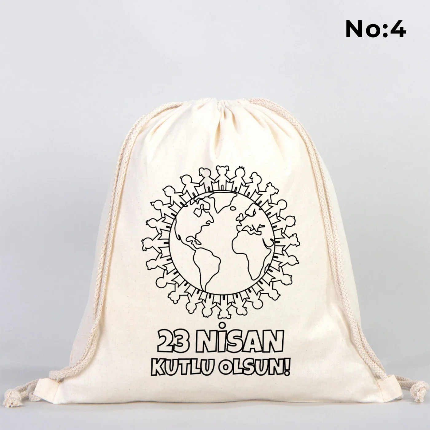 Boyanabilir 35×40 cm Renkli Boyama Omuz Çantası – 23 Nisan Hediyesi - kullanım örneği