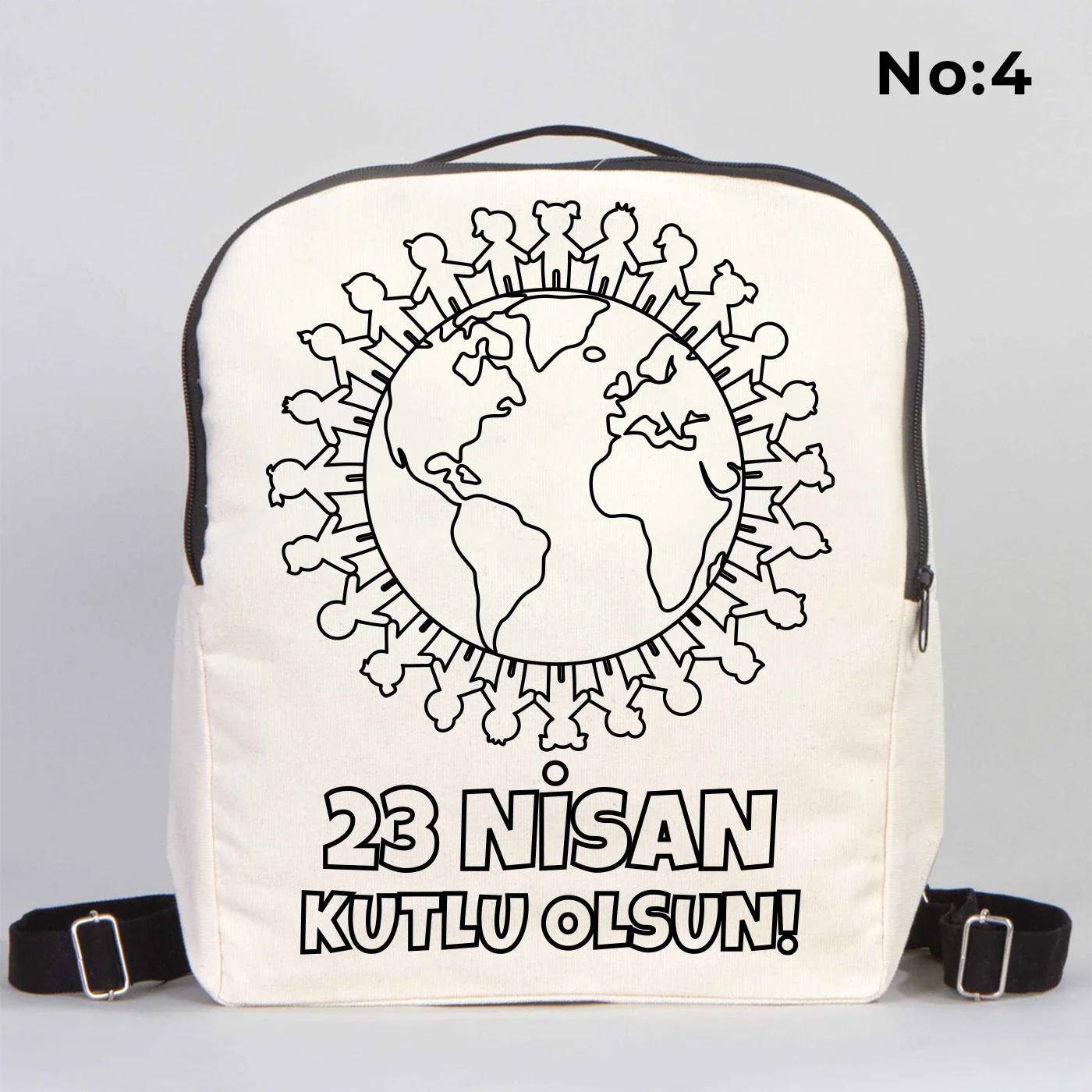 Boyanabilir 25x32x10 cm Siyah Renk VIP Kanvas Sırt Modeli - 23 Nisan Hediyesi - kullanım örneği