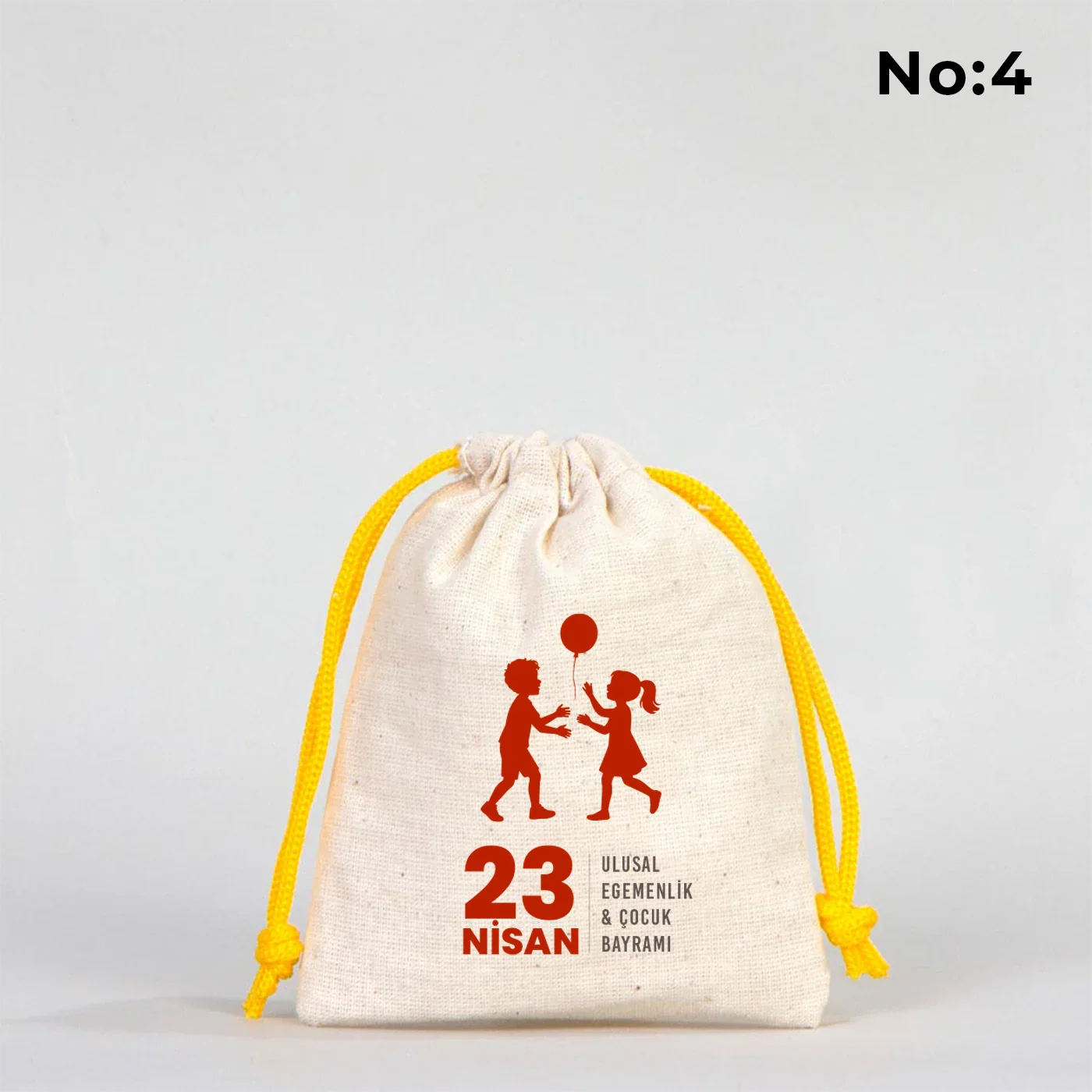 10x13 Sarı İpli Bez Kese – 23 Nisan Hediyesi - kullanım örneği