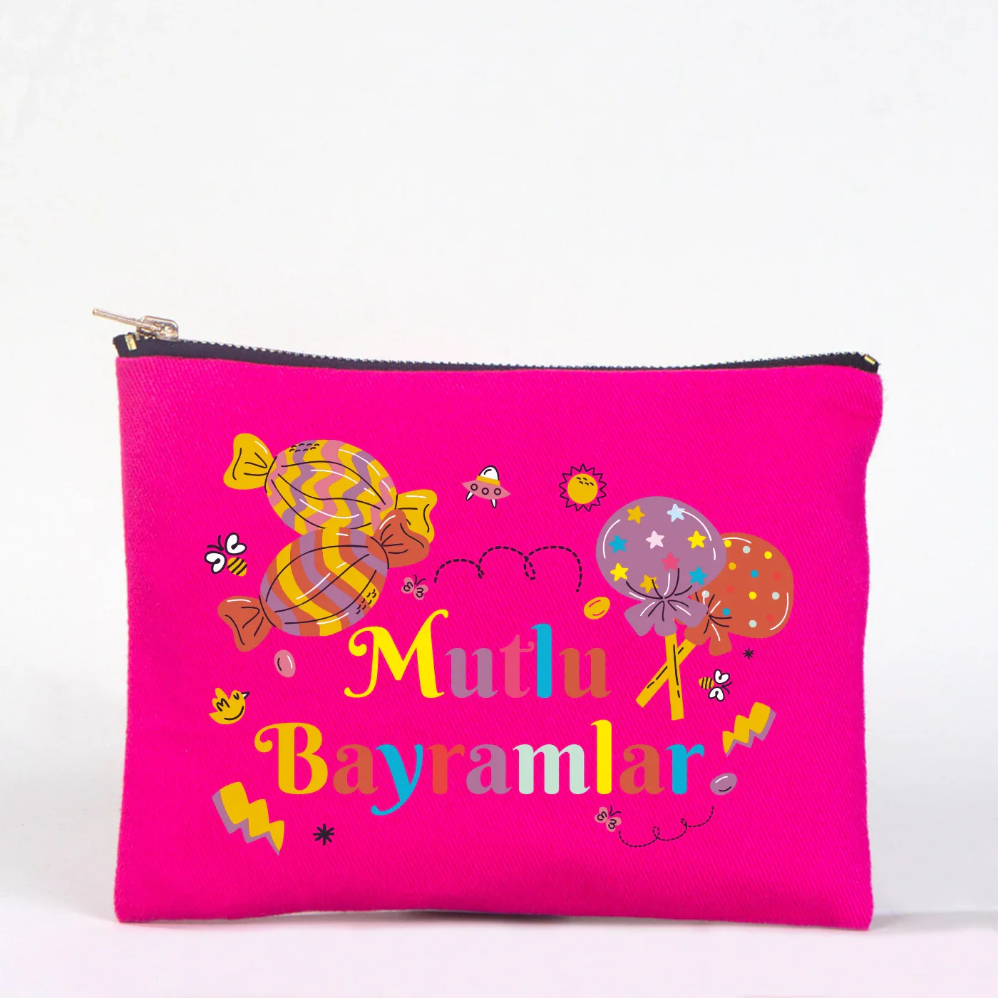 21x15 cm Fuşya Star Clutch - Bayram Harçlık Cüzdanı - detay görünüm