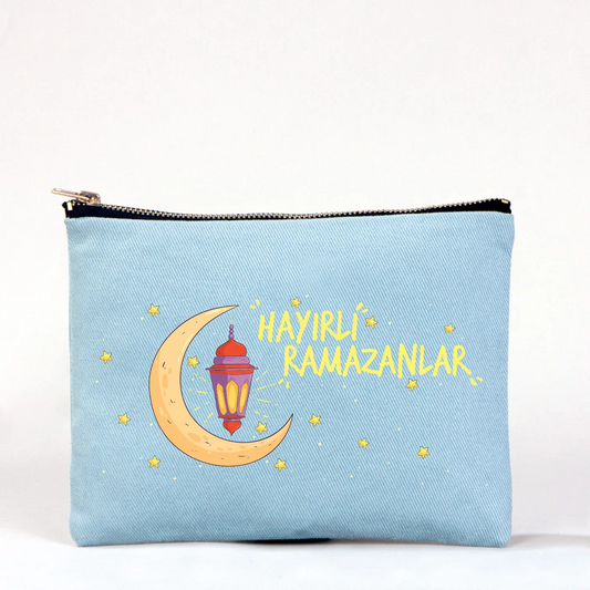 21x15 cm Açık Mavi Star Clutch - Bayram Harçlık Cüzdanı - detay görünüm
