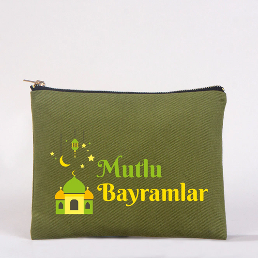 21x15 cm Yeşil Star Clutch - Bayram Harçlık Cüzdanı - detay görünüm