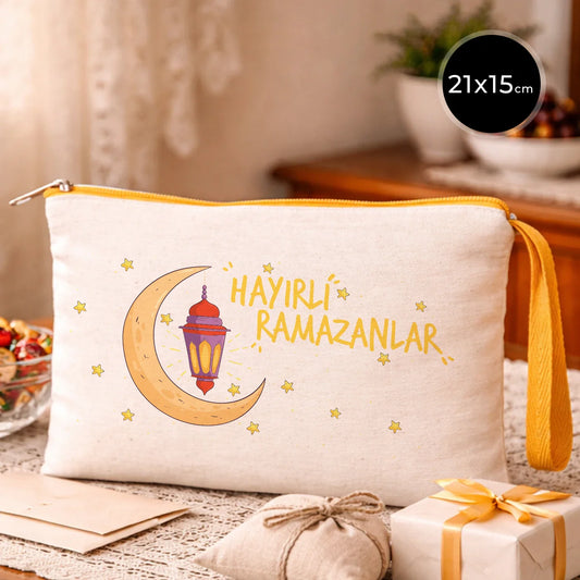 21x15 cm Sarı Fermuarlı - Bayram Harçlık Cüzdanı
