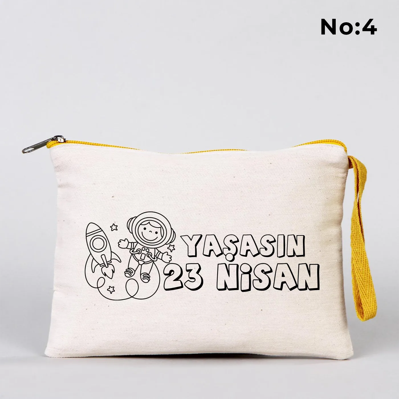 Boyanabilir 21x15 cm Sarı Fermuarlı - 23 Nisan Hediyesi - kullanım örneği