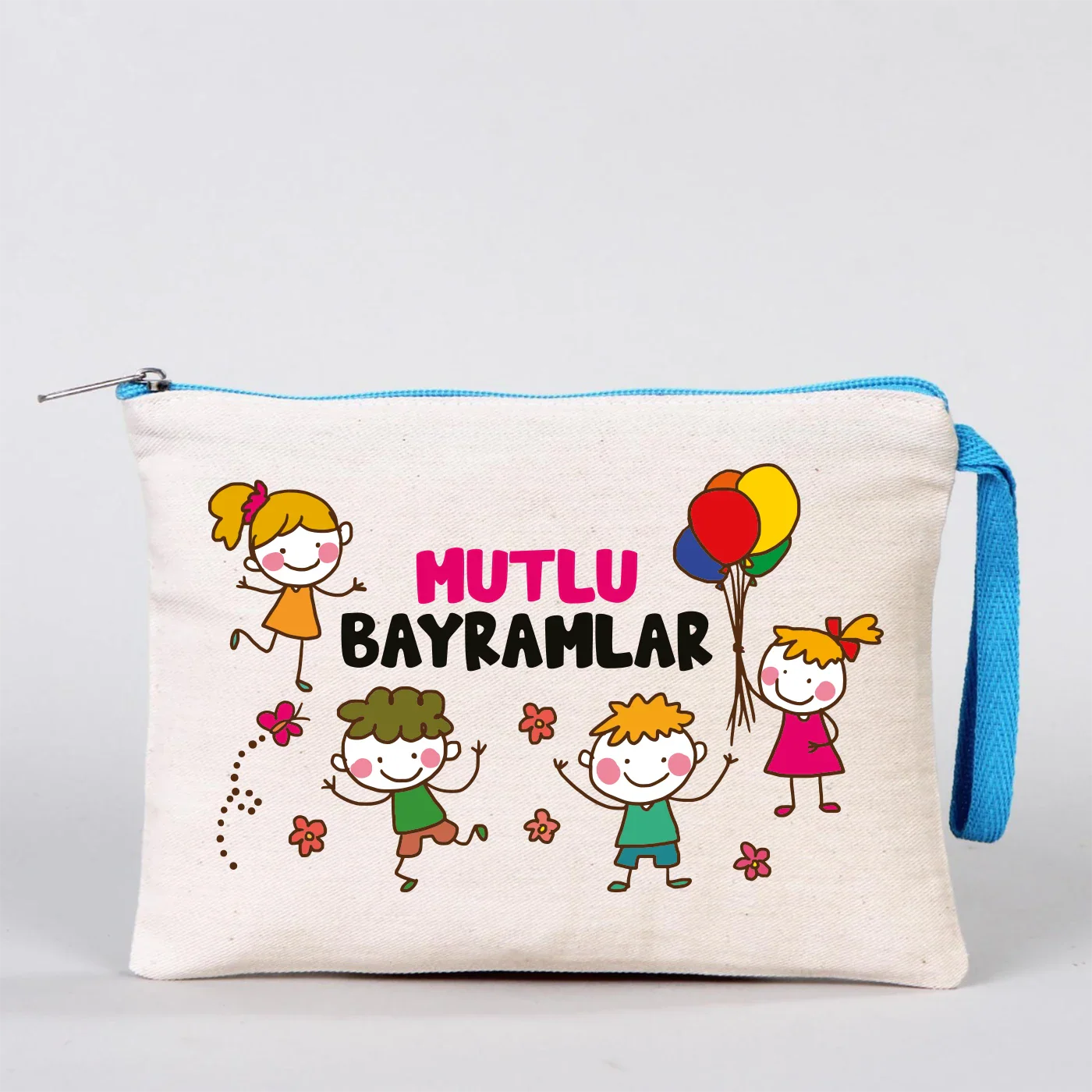 21x15 cm Turkuaz Fermuarlı - Bayram Harçlık Cüzdanı - farklı açı