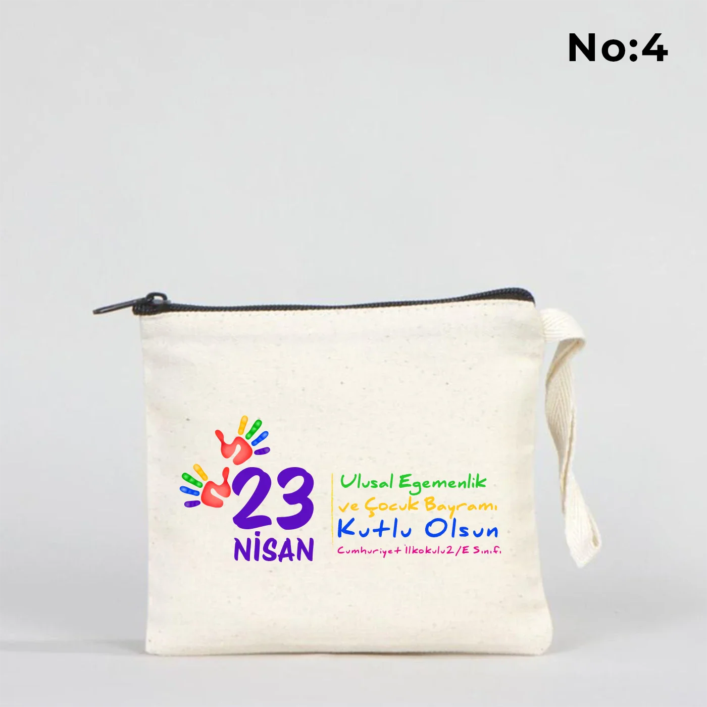 15x13 cm Clutch Modeli Günlük Kullanım - 23 Nisan  (Okul-Sınıf Baskılı) - kullanım örneği