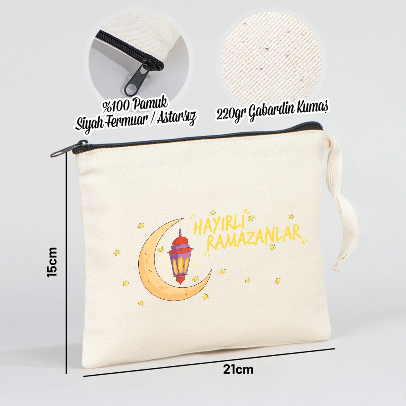 21x15 cm Astarsız Clutch - Bayram Harçlık Cüzdanı - farklı açı