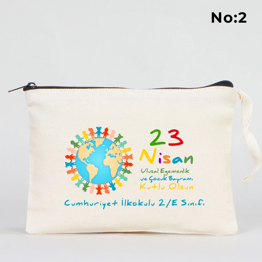 21x15 cm Clutch - 23 Nisan Hediyesi (Okul-Sınıf Baskılı) - detay görünüm