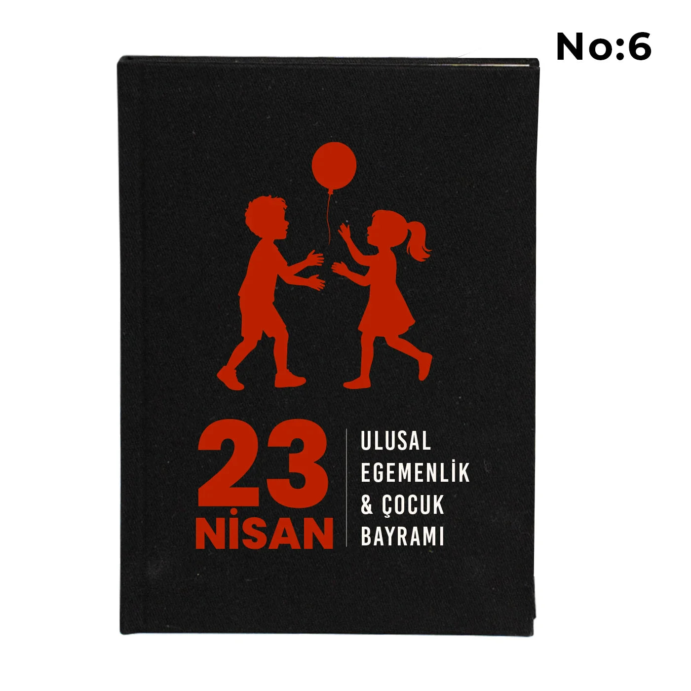 14x20 cm Siyah Kanvas Defter - 23 Nisan Hediyesi - görsel 6