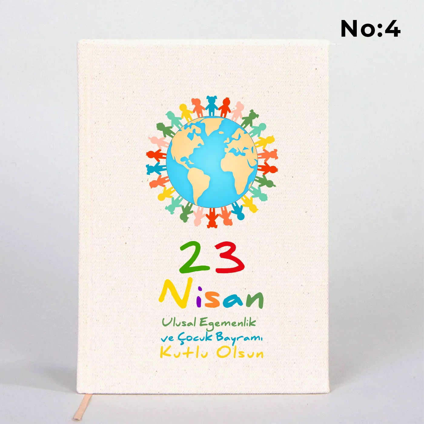 14x20 cm Ham Renk Kanvas Defter - 23 Nisan Hediyesi - kullanım örneği