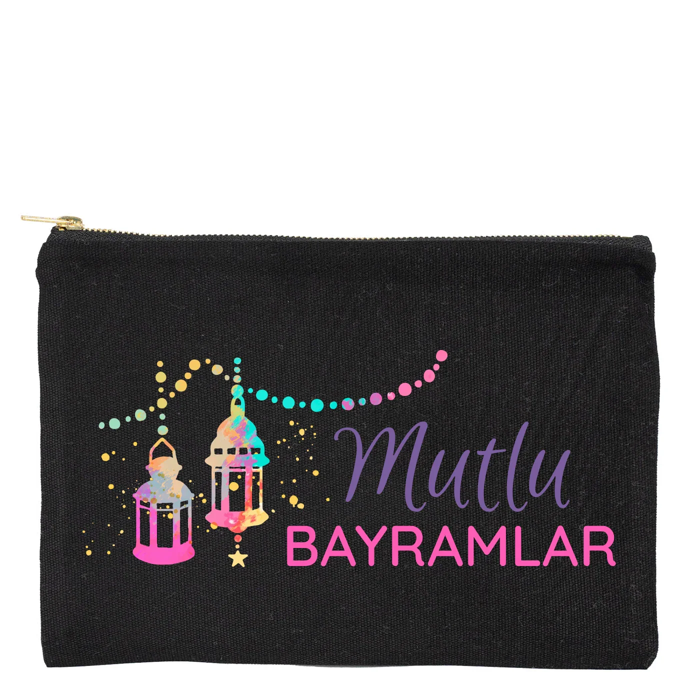25x18 cm Siyah Metal Fermuarlı Kalemlik - Harçlık & Şeker Cüzdanı - detay görünüm