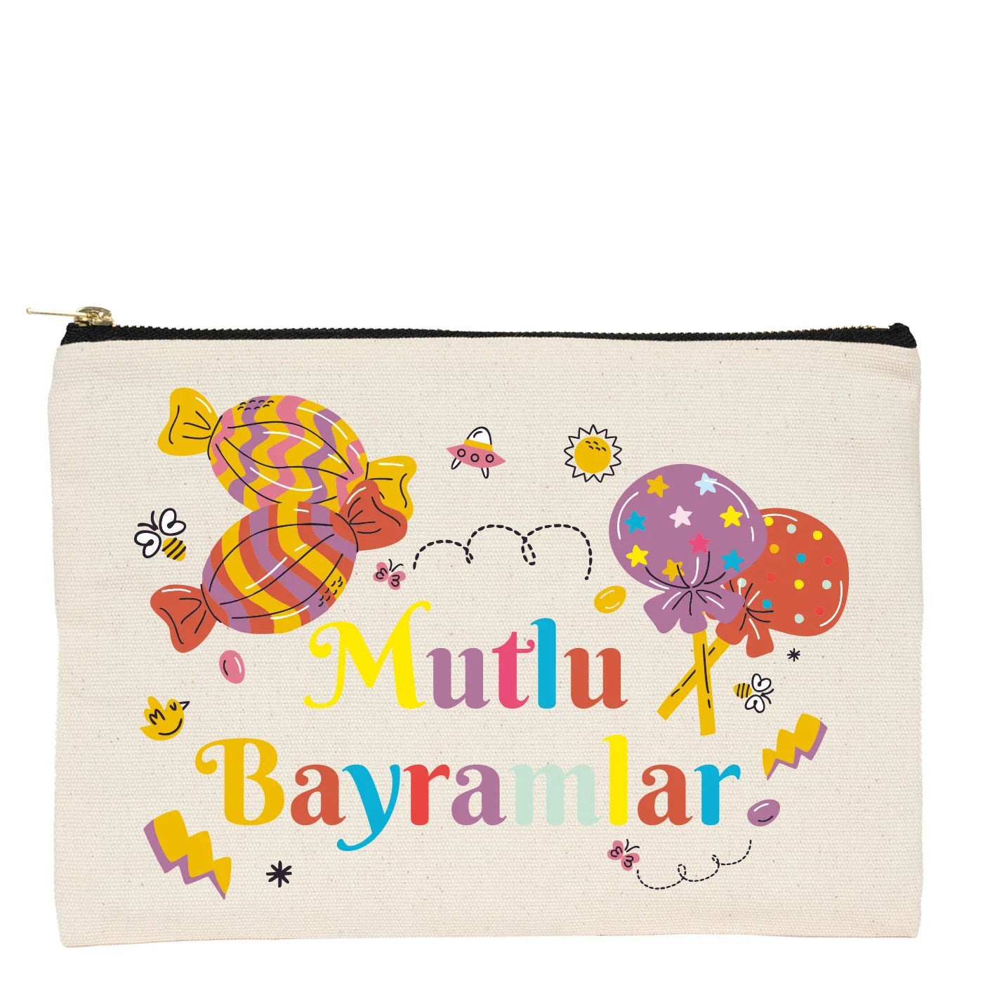 25x18 cm Ham Renk Metal Fermuarlı Kalemlik - Harçlık & Şeker Cüzdanı - detay görünüm