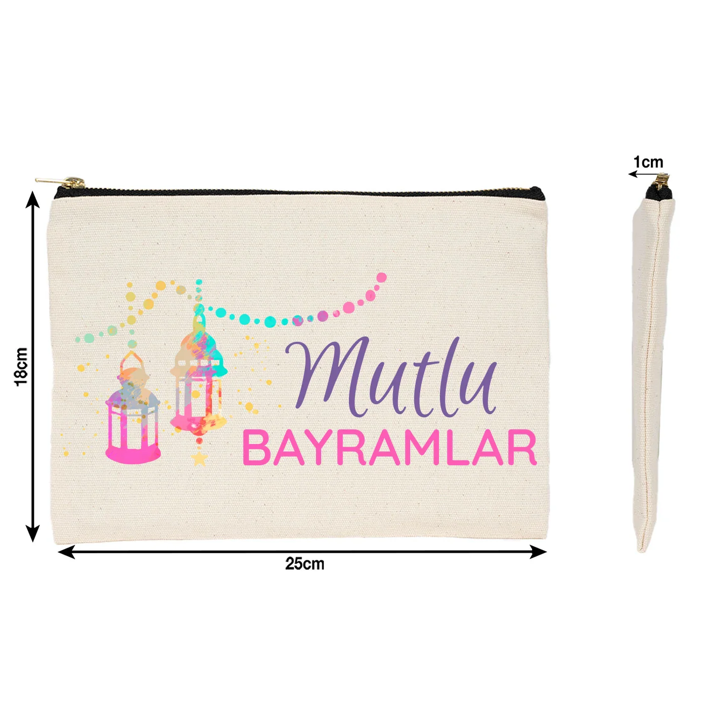 25x18 cm Ham Renk Metal Fermuarlı Kalemlik - Harçlık & Şeker Cüzdanı - görsel 6