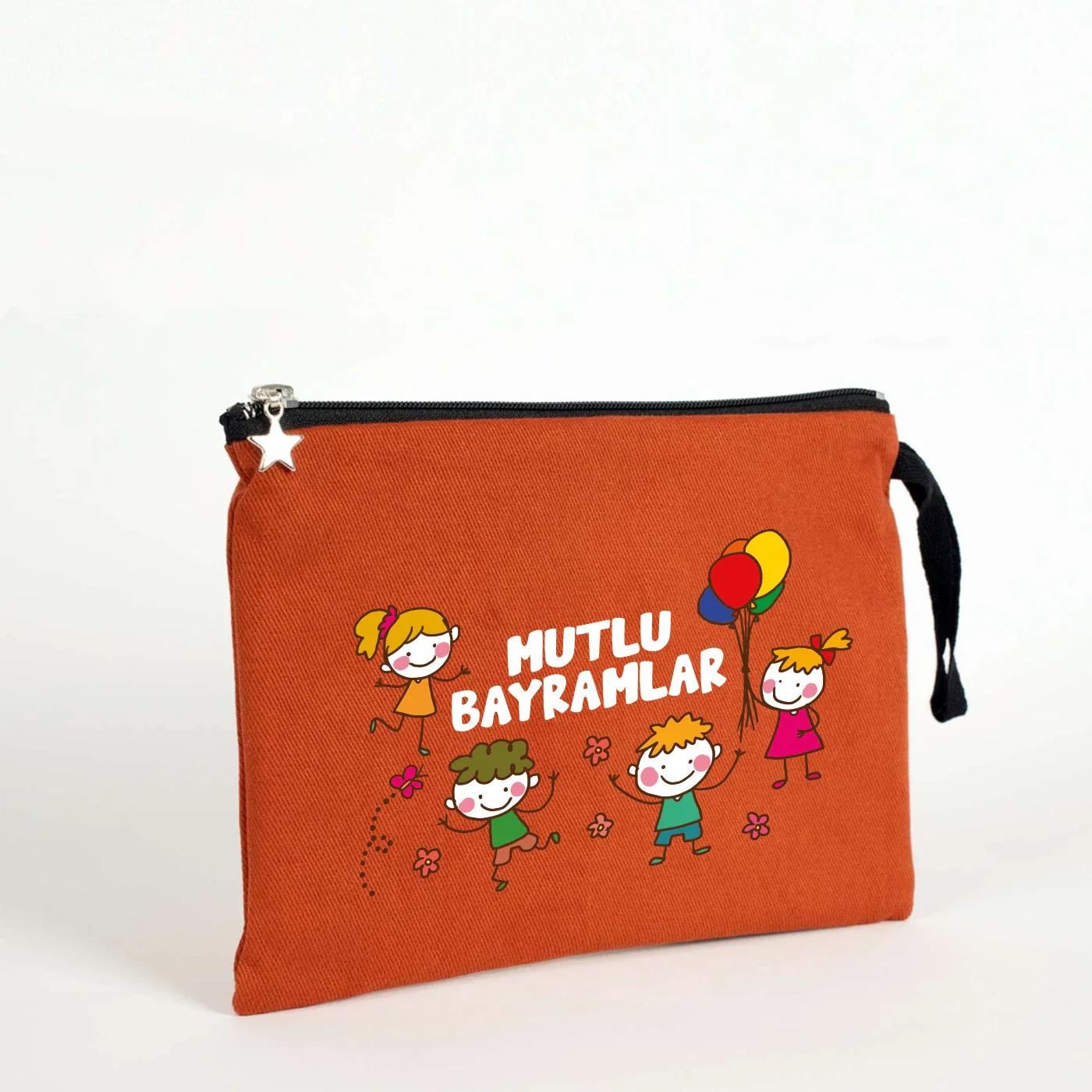 25x18 cm Kiremit Astarlı Kanvas Kalemlik - Harçlık & Şeker Cüzdanı - görsel 6