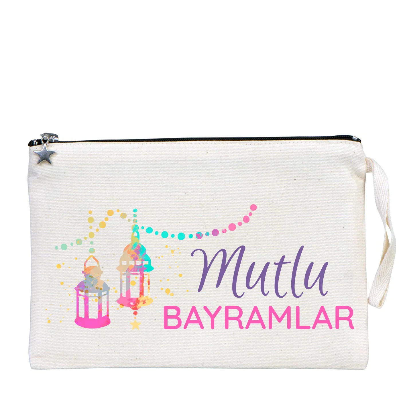 25x18 cm Astarlı Kanvas Kalemlik - Bayram Harçlık Cüzdanı - detay görünüm