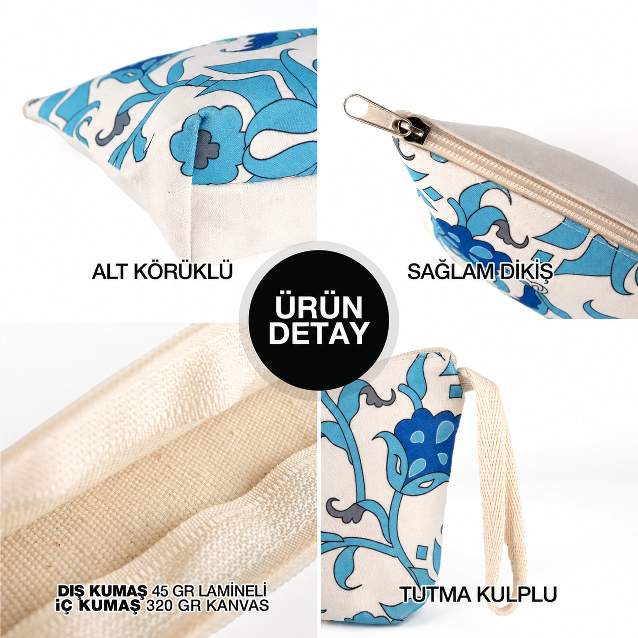 Tam Zemin Logo Baskılı Lamineli Kalemlik/Clutch 21x10x5 cm | Toptan