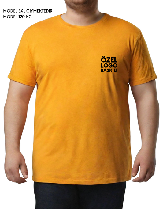 Toptan Büyük Boy Tişört - Sarı (Özelleştirilebilir)
