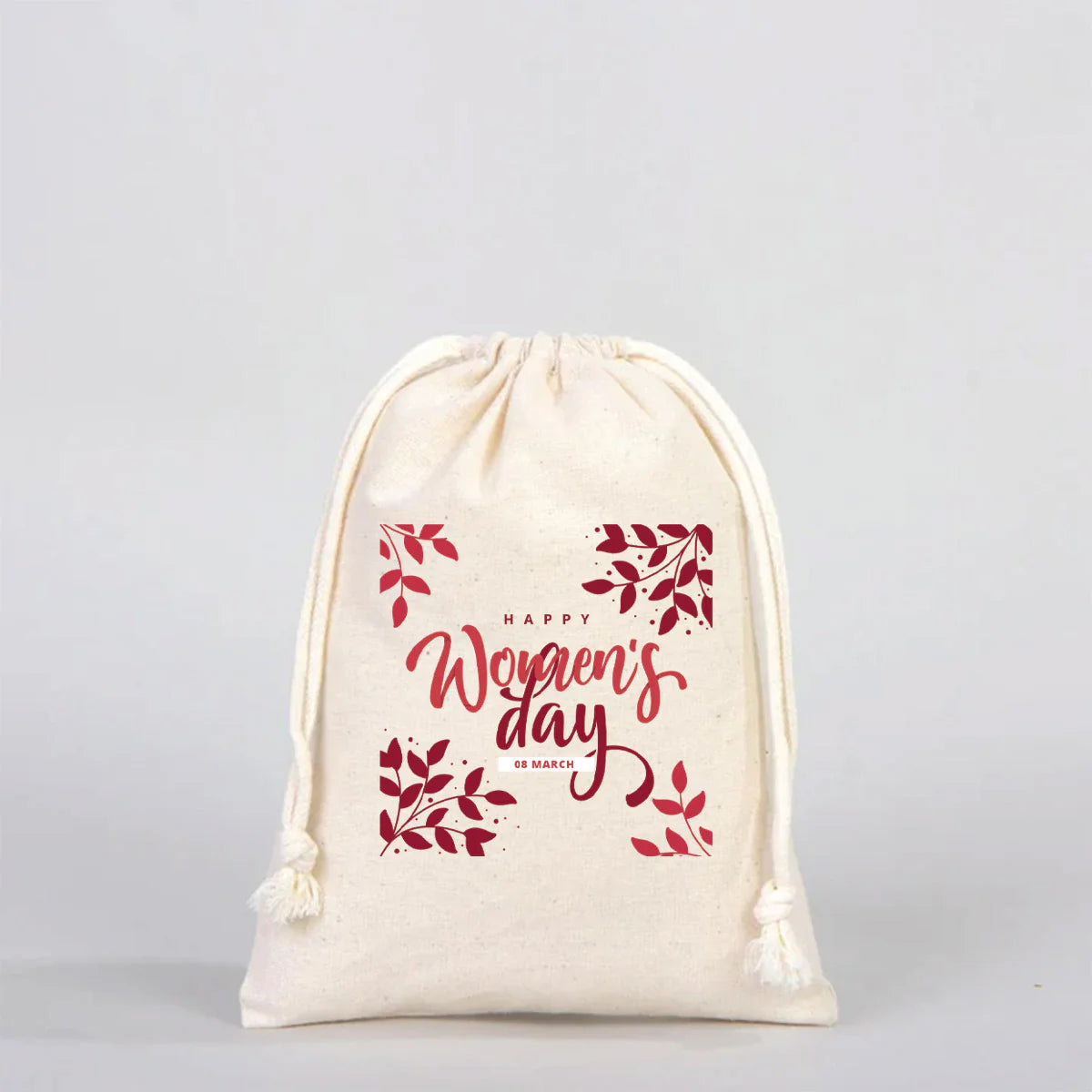 15x20 cm Bez Kese - Kadınlar Günü Hediyesi