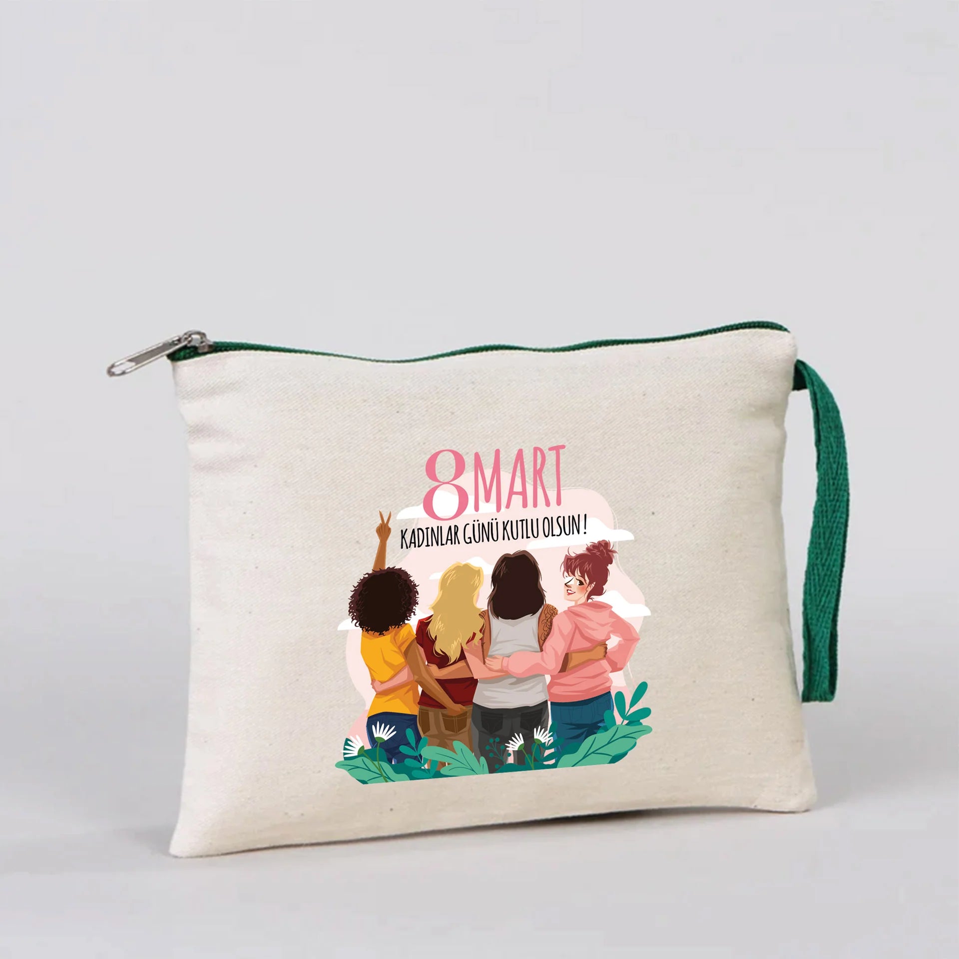 21x15 cm Yeşil Fermuarlı - Kadınlar Günü Hediyesi - kullanım örneği