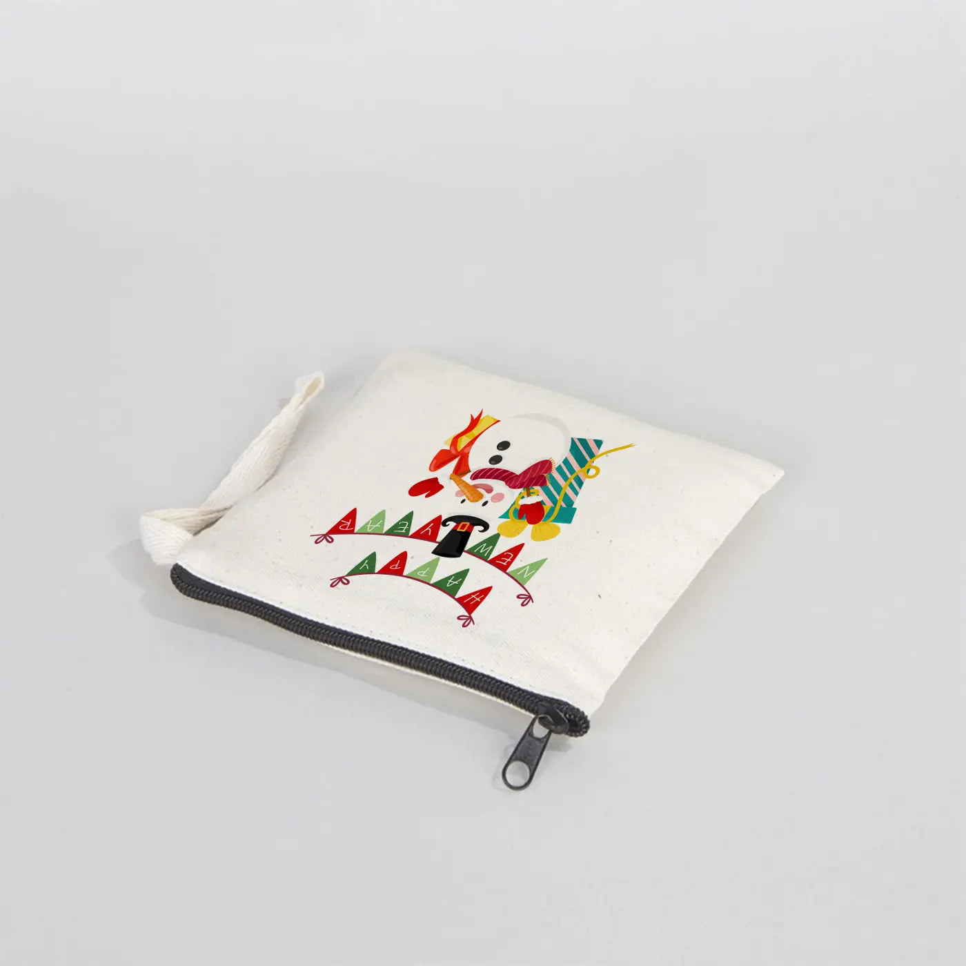 Yılbaşı Özel Desenli Clutch Astarsız Çanta 15x13 cm (Özelleştirilebilir)