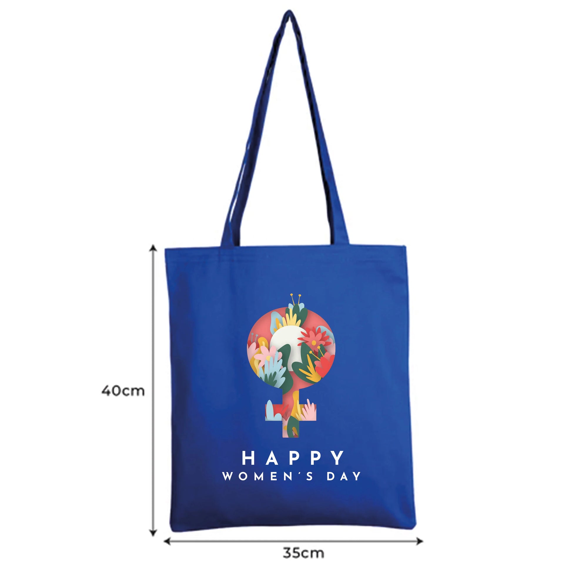 35x40 cm Mavi Renk Gabardin Bez Model - Kadınlar Günü - detay görünüm