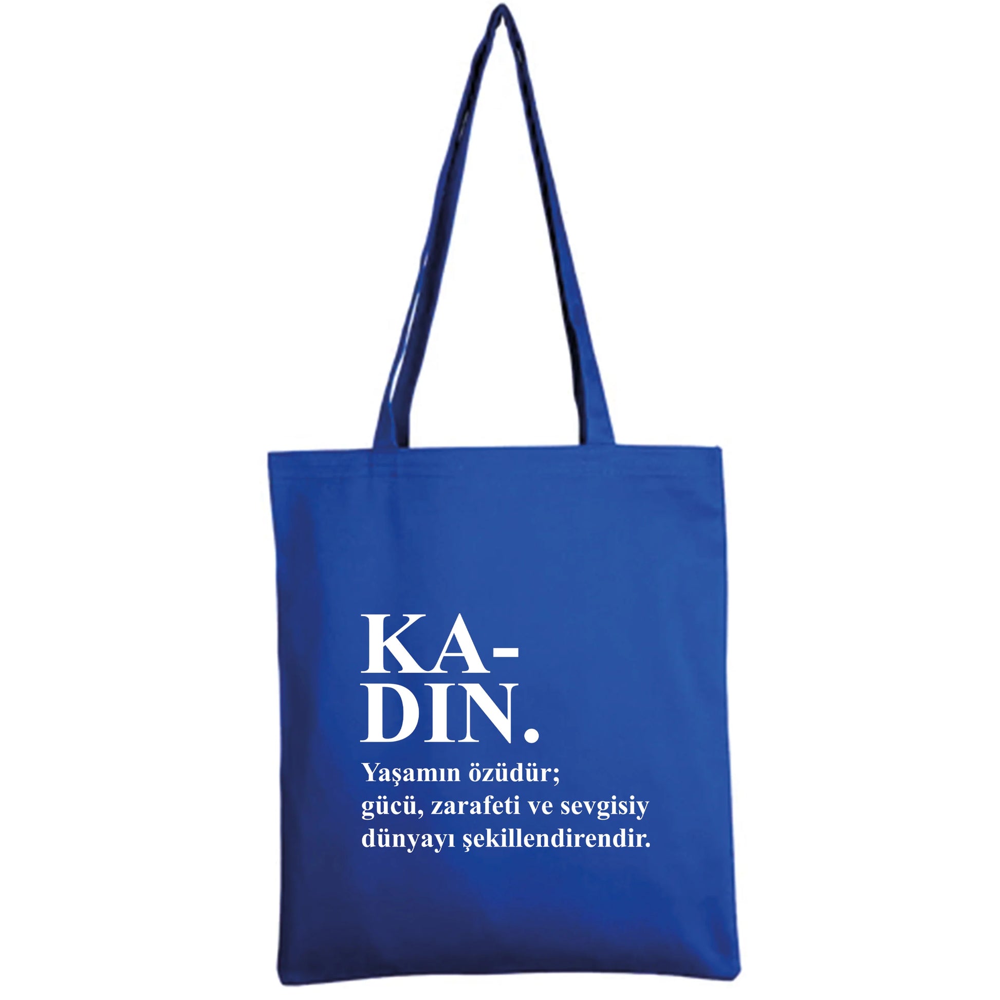 35x40 cm Mavi Renk Gabardin Bez Model - Kadınlar Günü - yakın çekim
