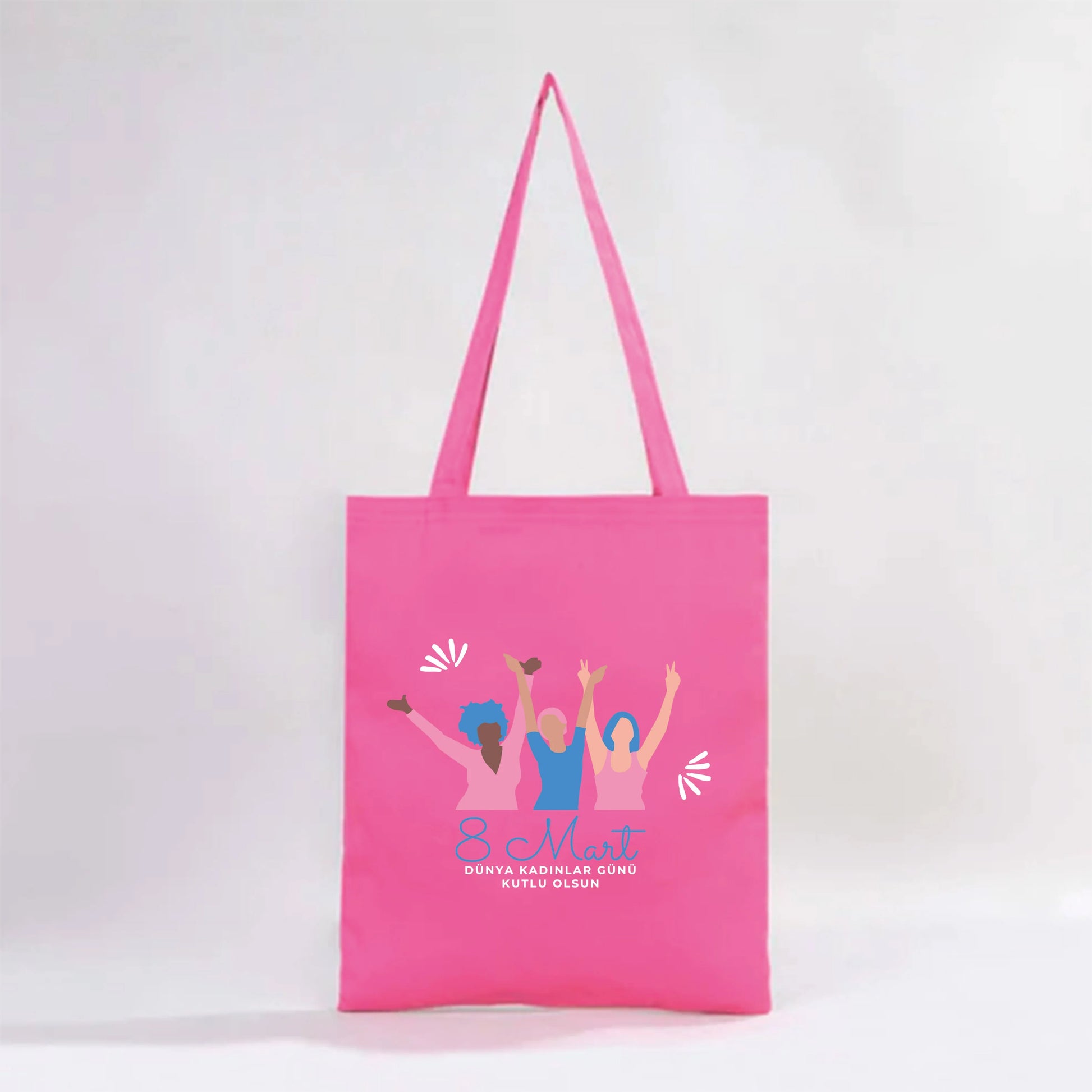 35x40 cm Fuşya Renk Gabardin Bez Model - Kadınlar Günü - görsel 6