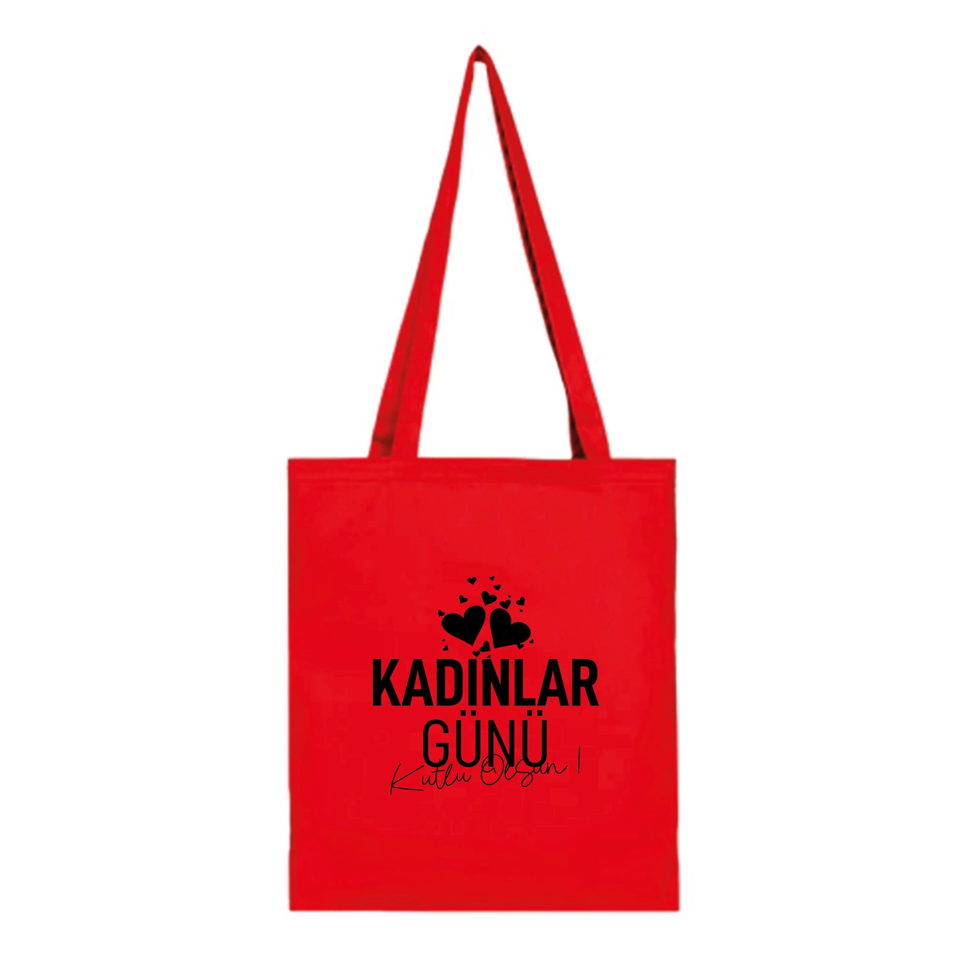 35x40 cm Kırmızı Gabardin Bez Model Günlük Kullanım - Kadınlar Günü - görsel 8