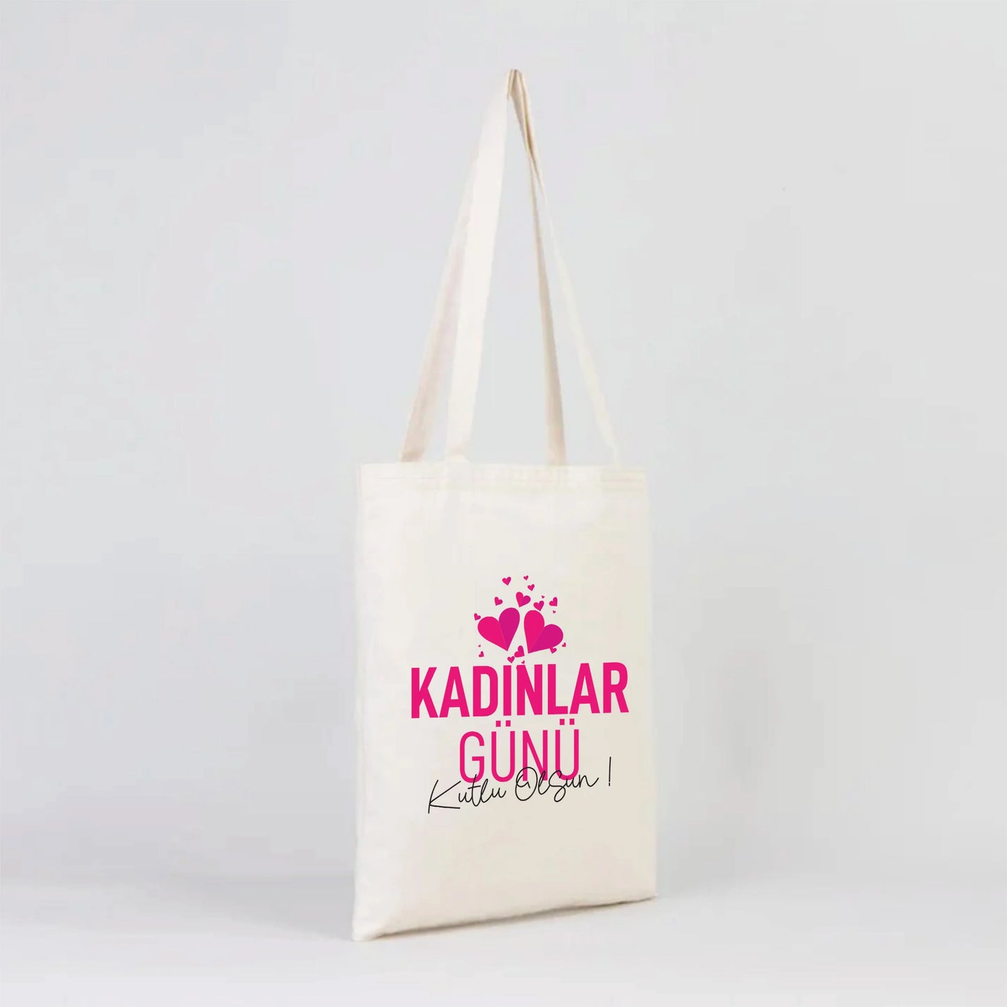 35x40 cm Ham Bez Çanta - Kadınlar Günü - kullanım örneği