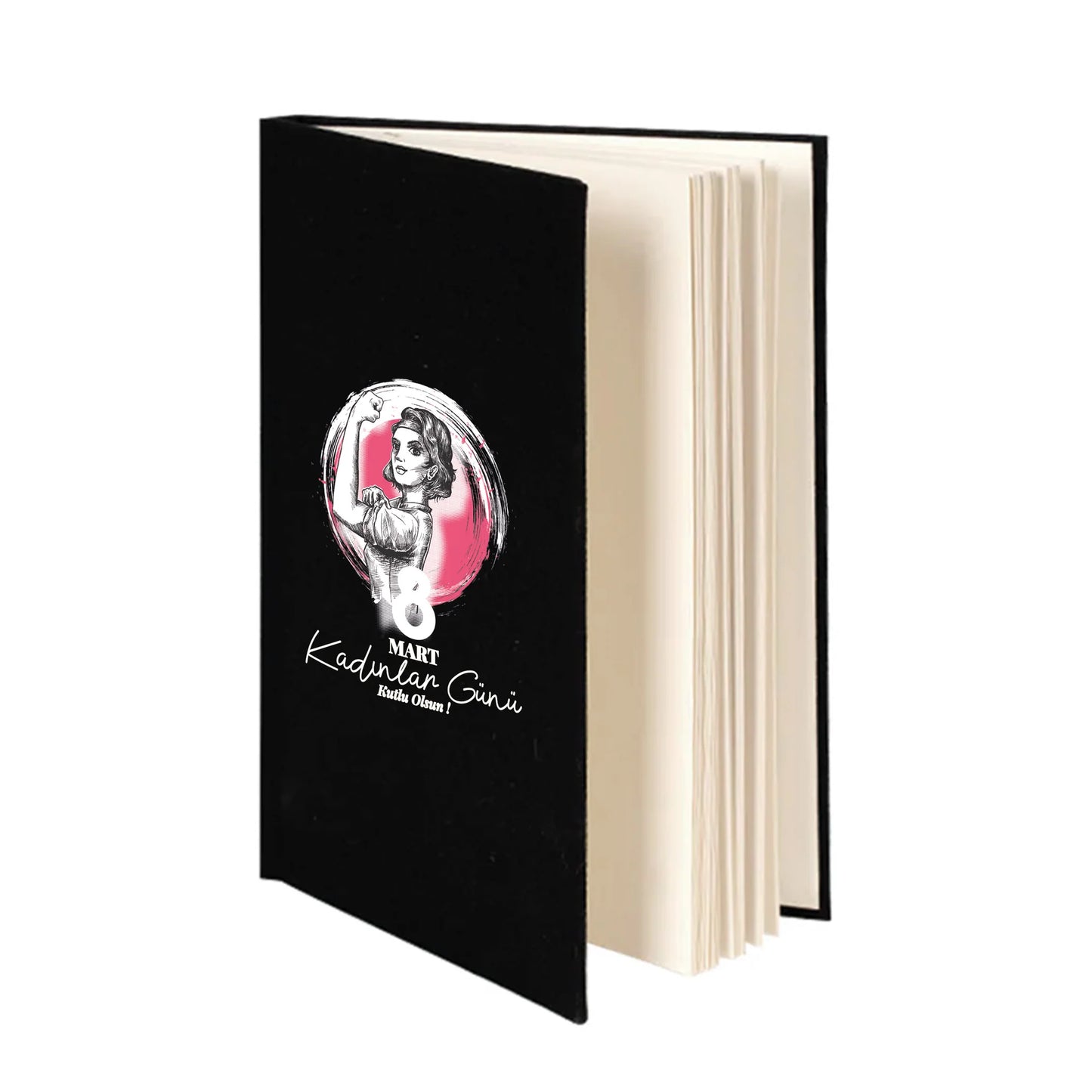 14x20 cm Siyah Kanvas Defter - Kadınlar Günü Hediyesi - kullanım örneği