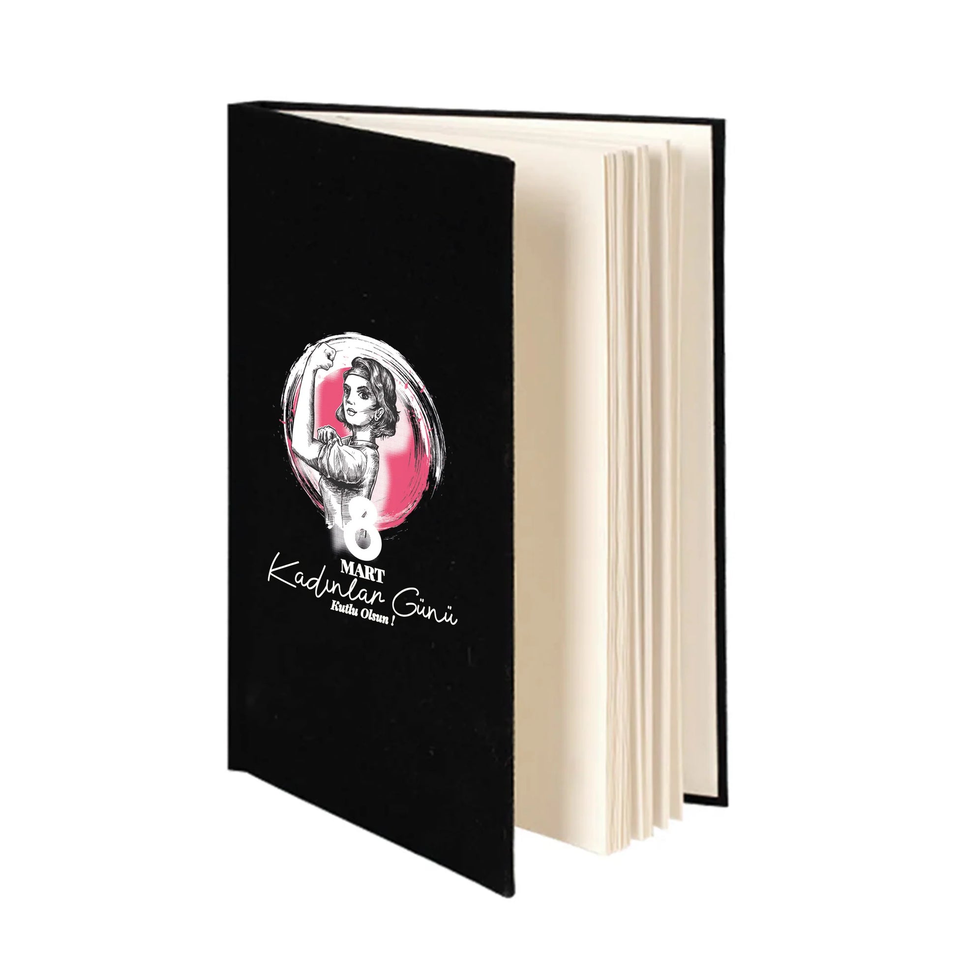 14x20 cm Siyah Kanvas Defter - Kadınlar Günü Hediyesi - kullanım örneği