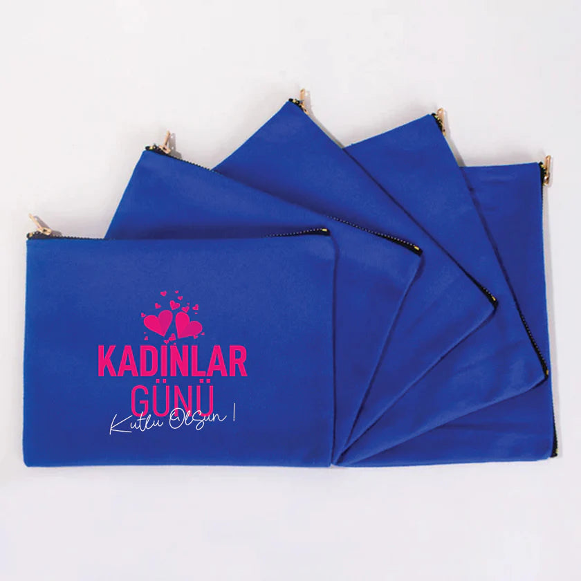 21x15 cm Saks Mavi Star Clutch - Kadınlar Günü Hediyesi - yakın çekim