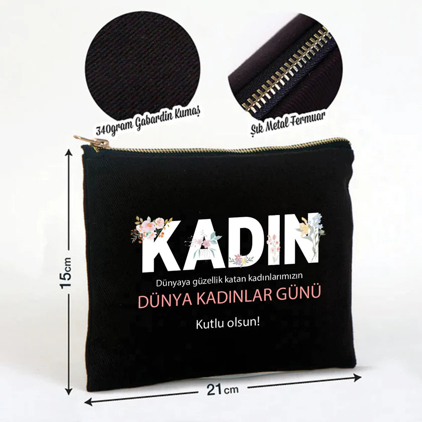21x15 cm Siyah Star Clutch - Kadınlar Günü Hediyesi - detay görünüm