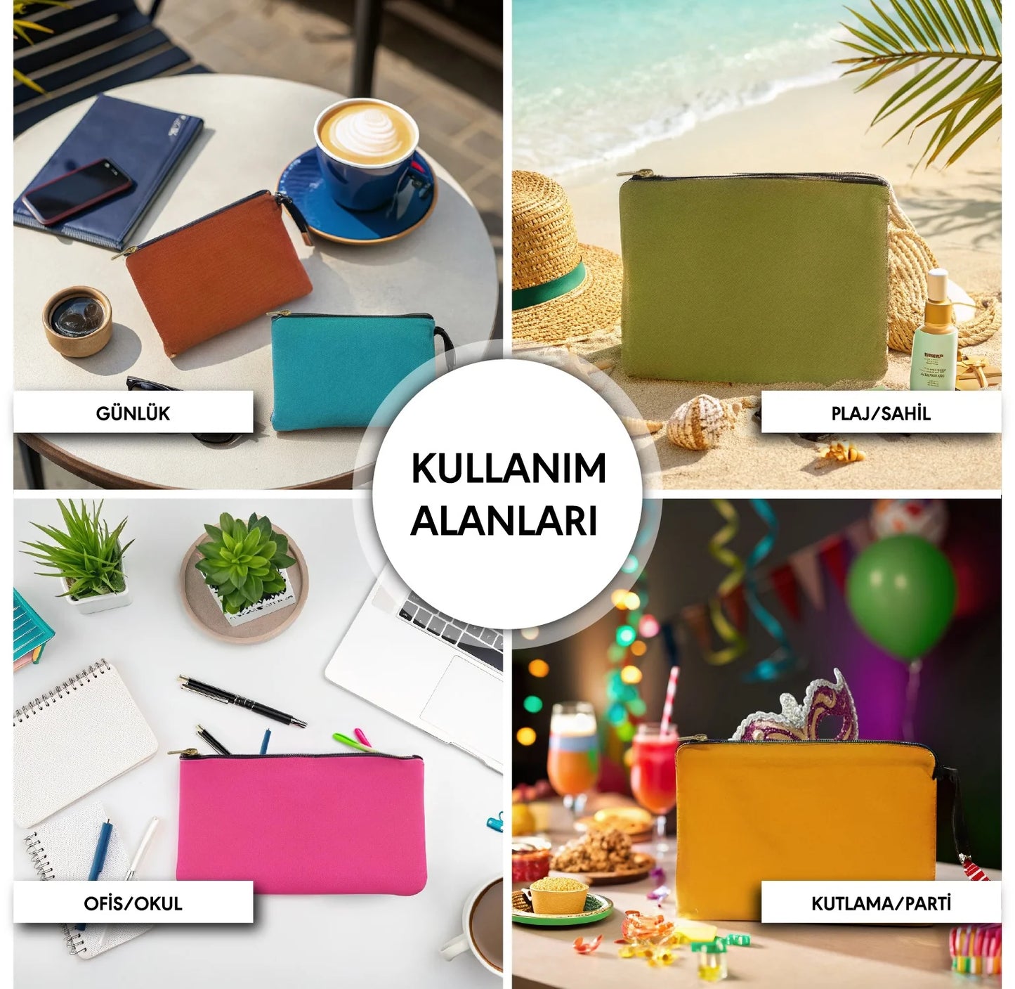 25x18 cm Kırmızı Metal Fermuarlı Kalemlik - Kadınlar Günü Hediyesi - görsel 11