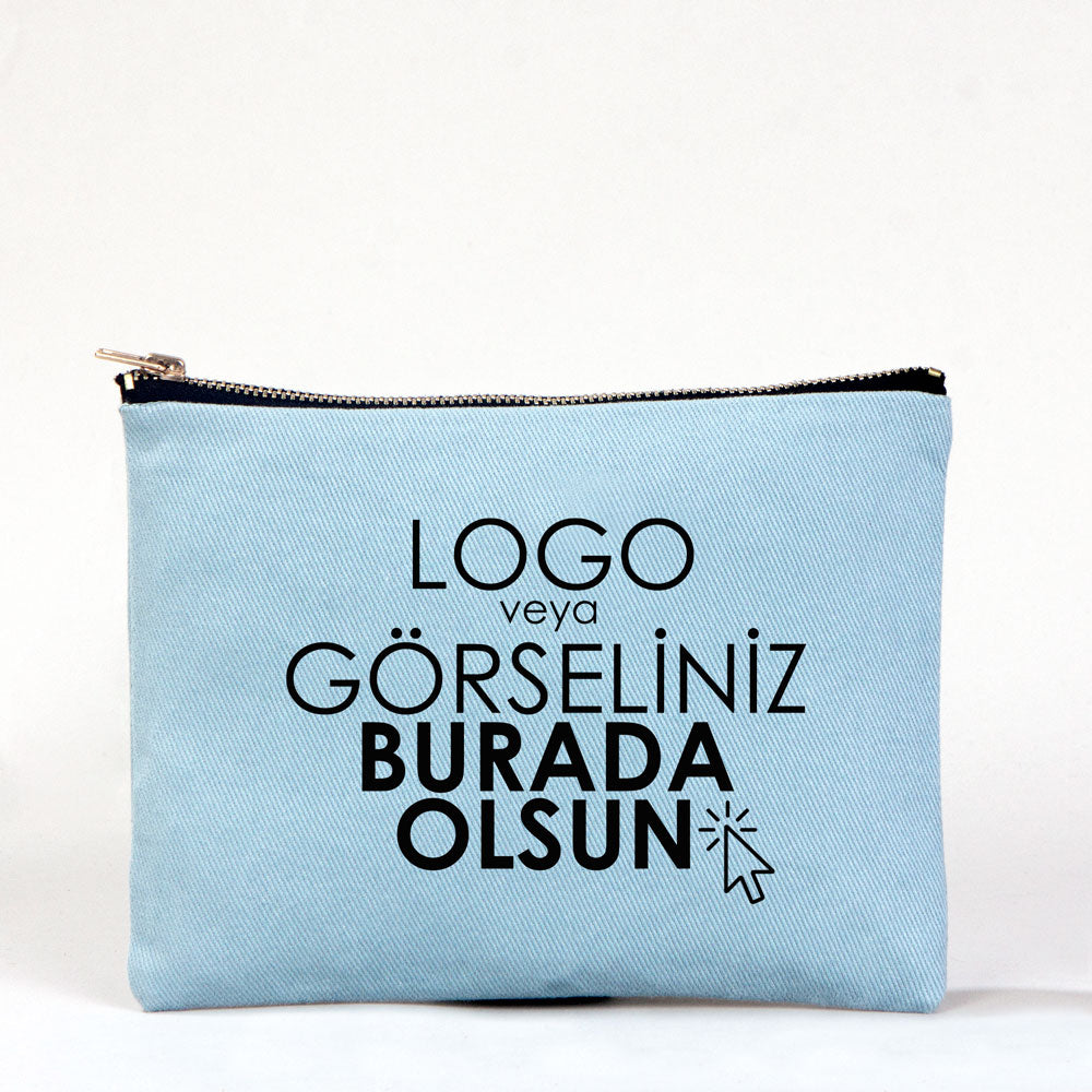 Karne Günü Star Clutch 21×15 Açık Mavi - Metal Fermuar (Özelleştirilebilir)