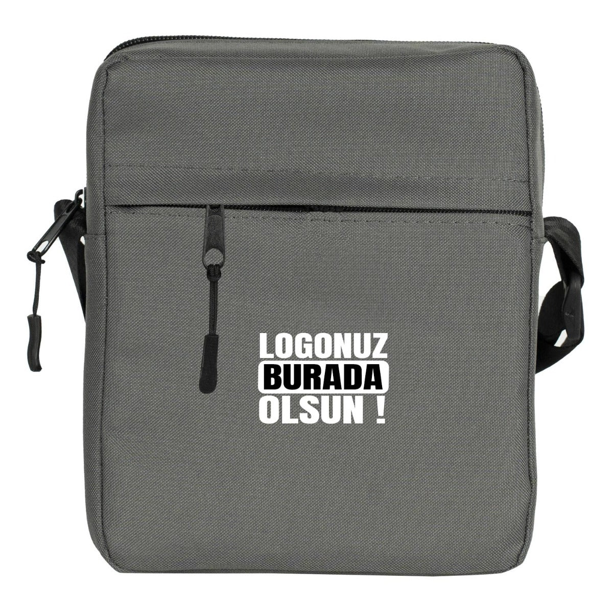Active Omuz Çantası - Koyu Gri 16x20x8 cm (Özelleştirilebilir) - istecanta.com