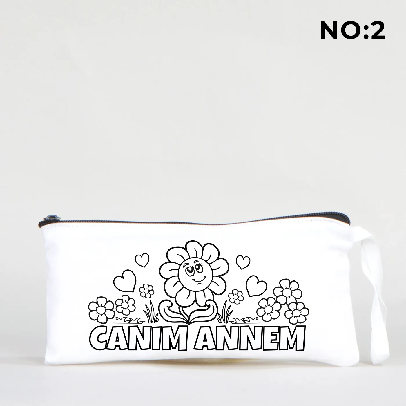 Anneler Günü Boyanabilir Kalemlik Beyaz 21x10 cm