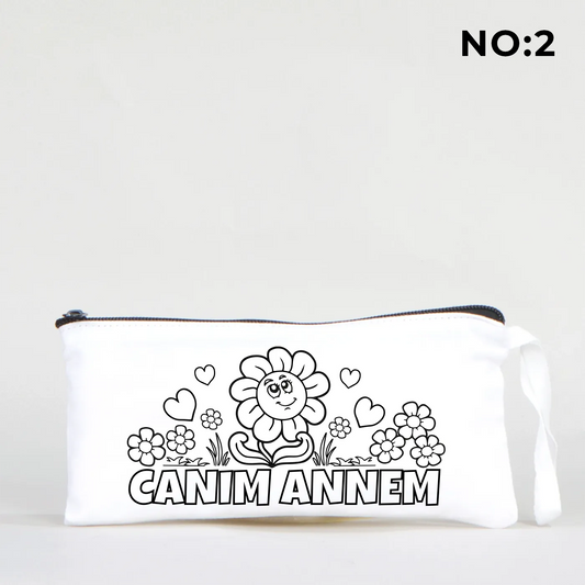 Anneler Günü Boyanabilir Kalemlik Beyaz 21x10 cm