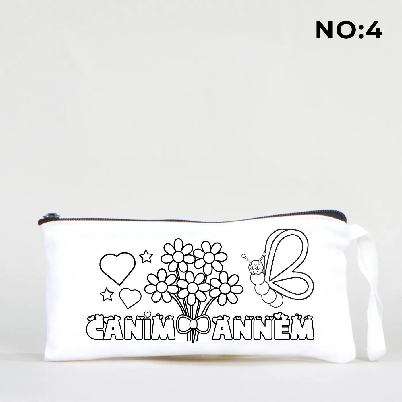 Anneler Günü Boyanabilir Kalemlik Beyaz 21x10 cm