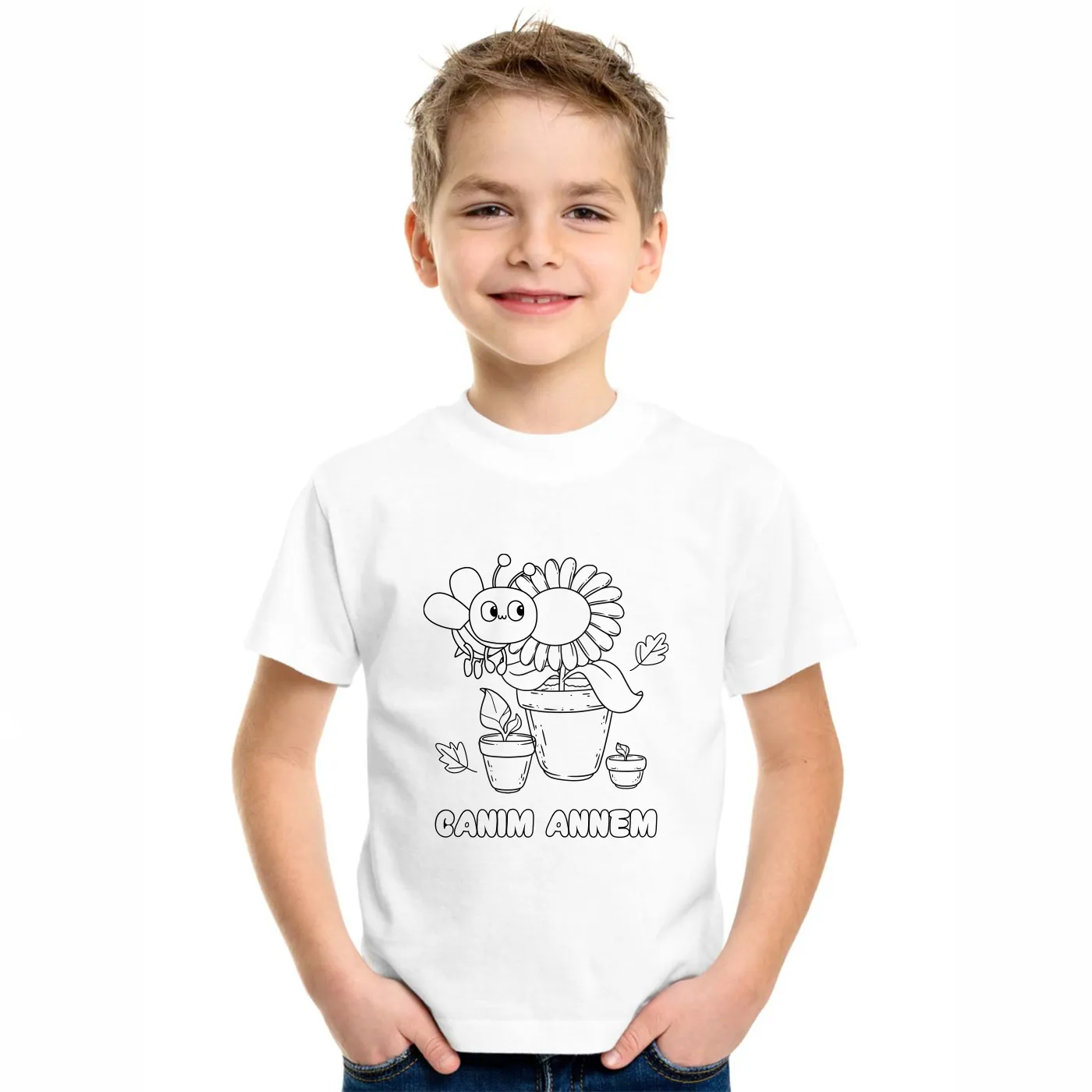 Boyanabilir Tişört Canım Annem - Arı