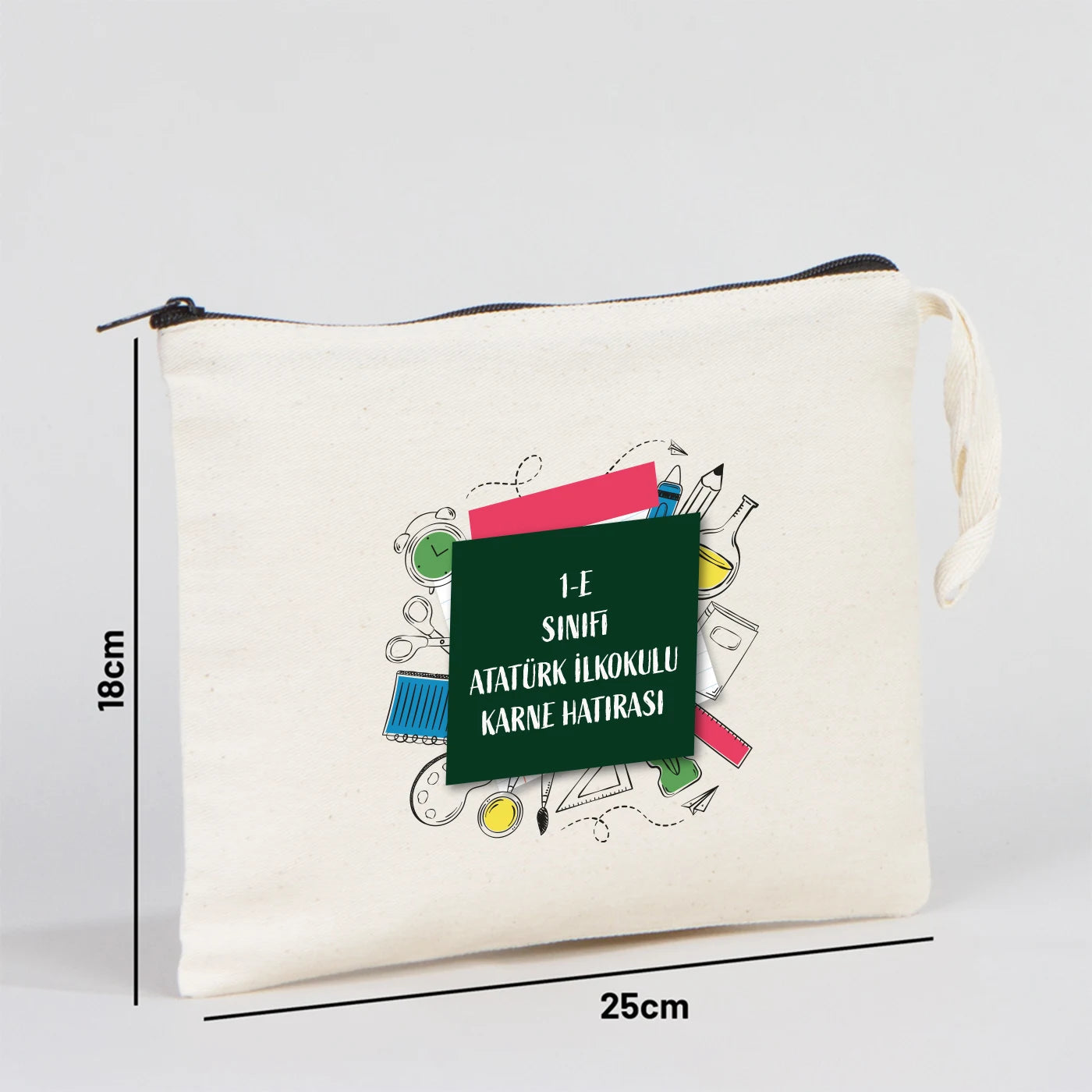 Karne Günü Desenli Clutch Astarsız Çanta – 25×18 cm