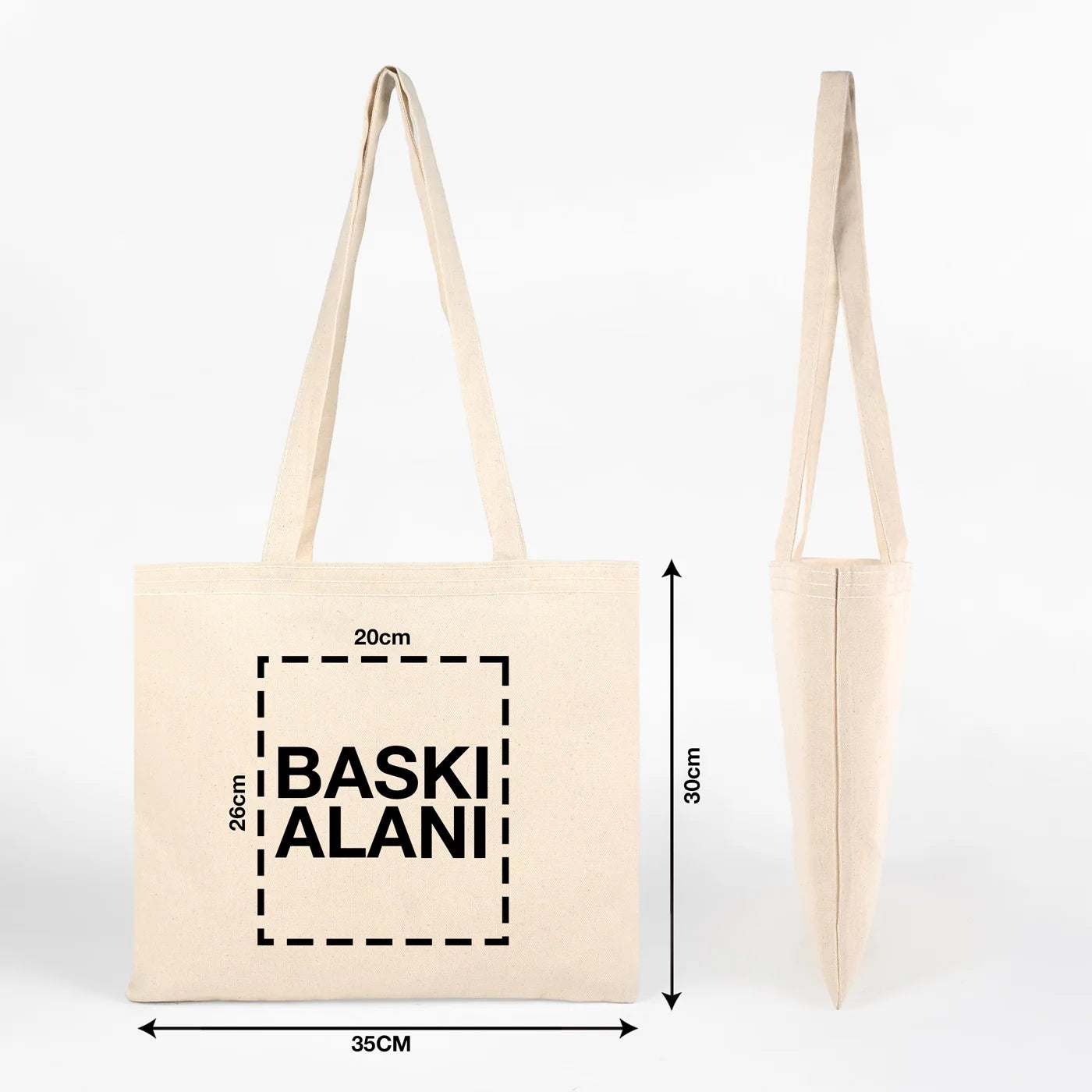 Gabardin Bez Çanta 35x30 cm (Özelleştirilebilir)
