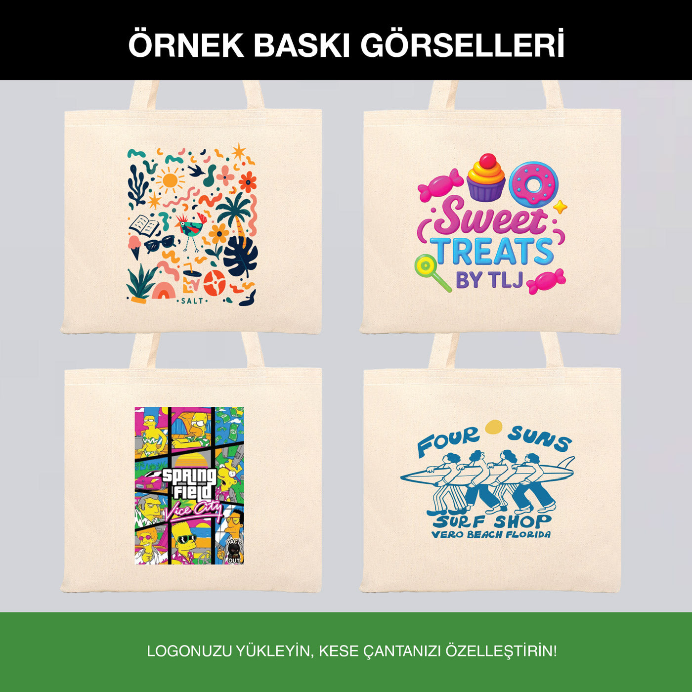 Gabardin Bez Çanta 35x30 cm (Özelleştirilebilir)