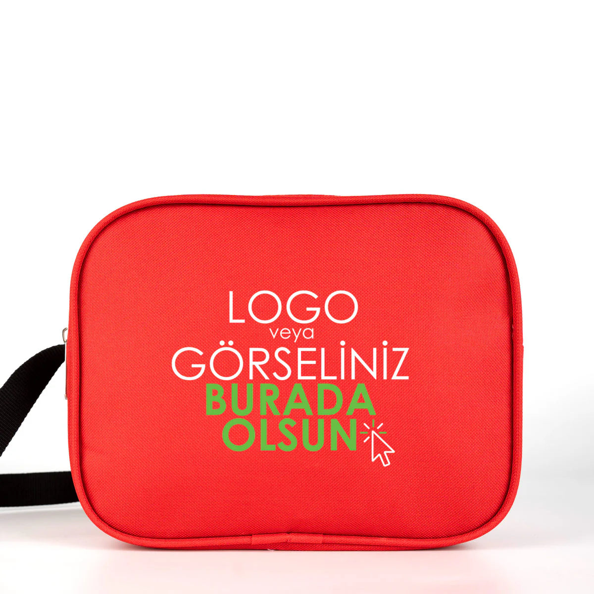 Okul Öğrenci Beslenme Çantası Omuz Askılı İmperteks Kırmızı (Özelleştirilebilir)