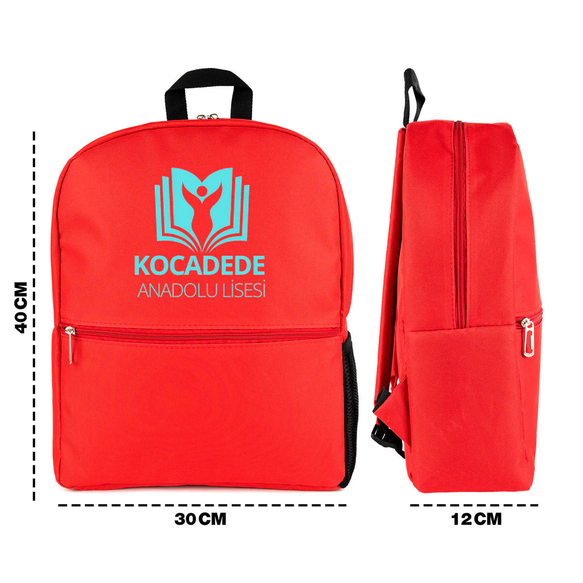 Sırt Çantası Okul Öğrenci Seyahat Promosyon İmperteks Kırmızı - yakın çekim
