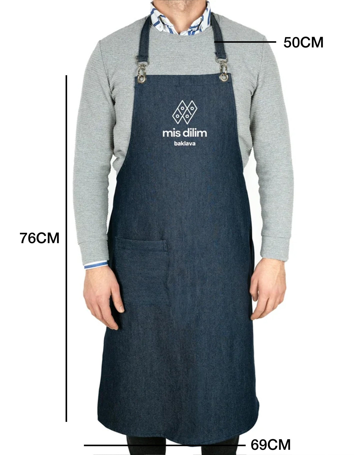 MasterChef Mutfak Önlüğü - Kot Kumaş (Özelleştirilebilir)