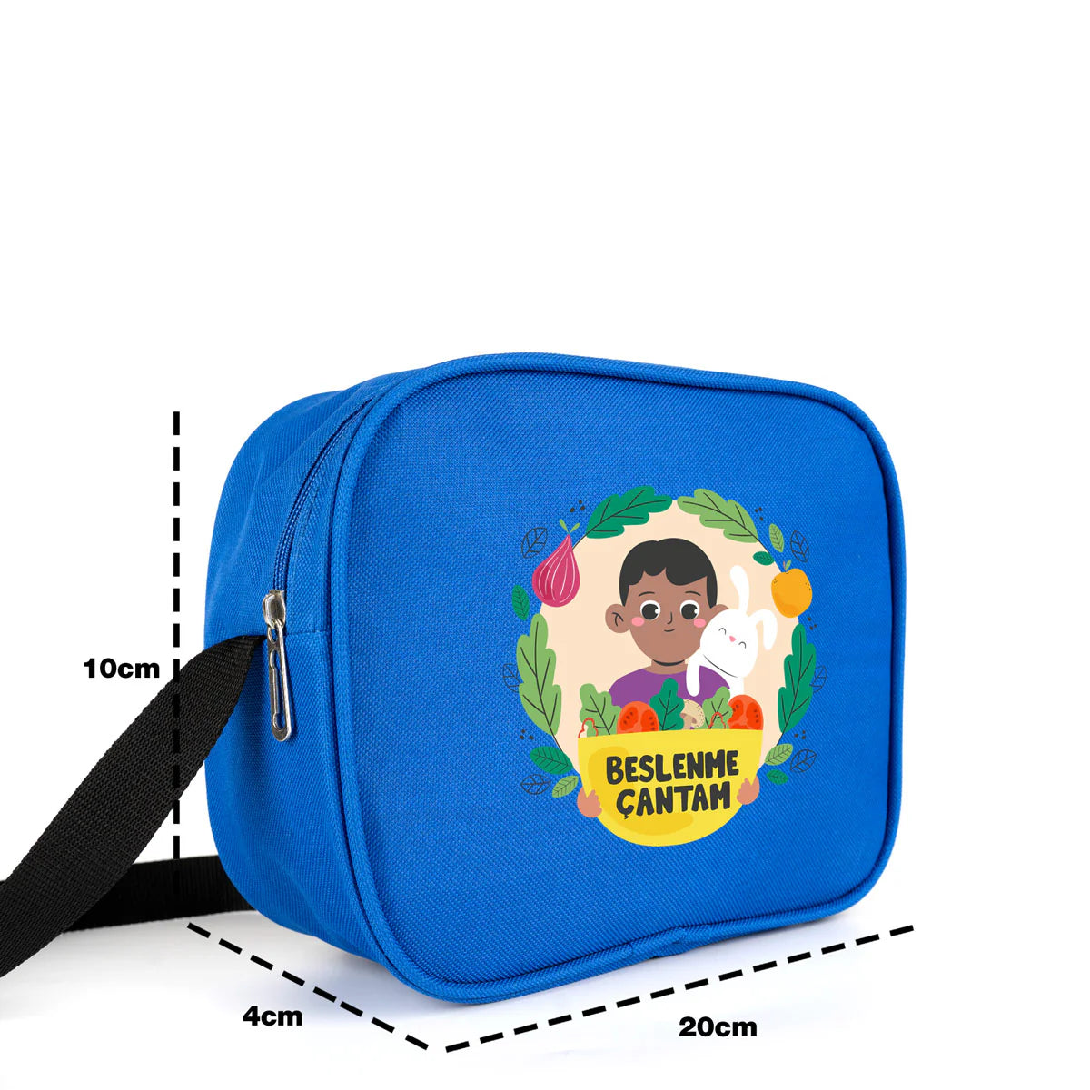Okul Öğrenci Beslenme Çantası Omuz Askılı İmperteks Mavi (Özelleştirilebilir) - kullanım örneği